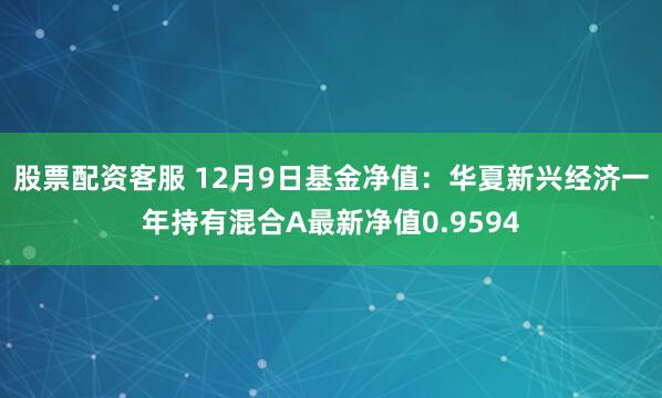 股票配资客服 12月9日基金净值：华夏新兴经济一年持有混合A最新净值0.9594