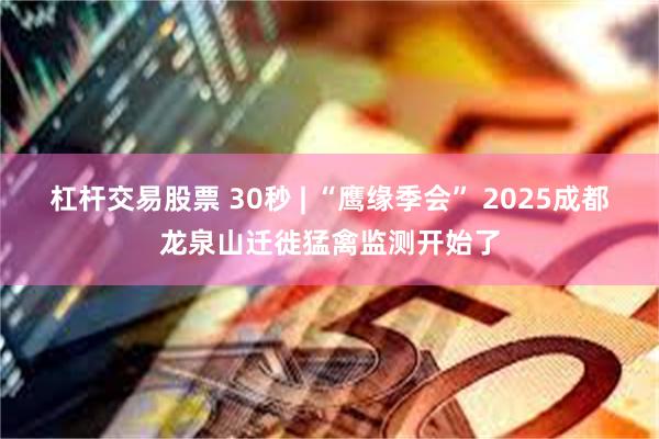 杠杆交易股票 30秒 | “鹰缘季会” 2025成都龙泉山迁徙猛禽监测开始了