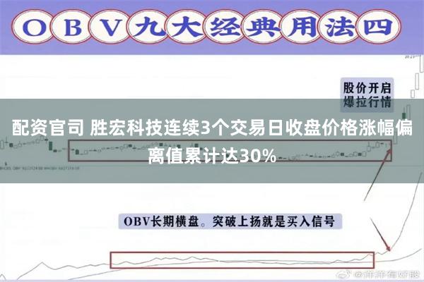 配资官司 胜宏科技连续3个交易日收盘价格涨幅偏离值累计达30%